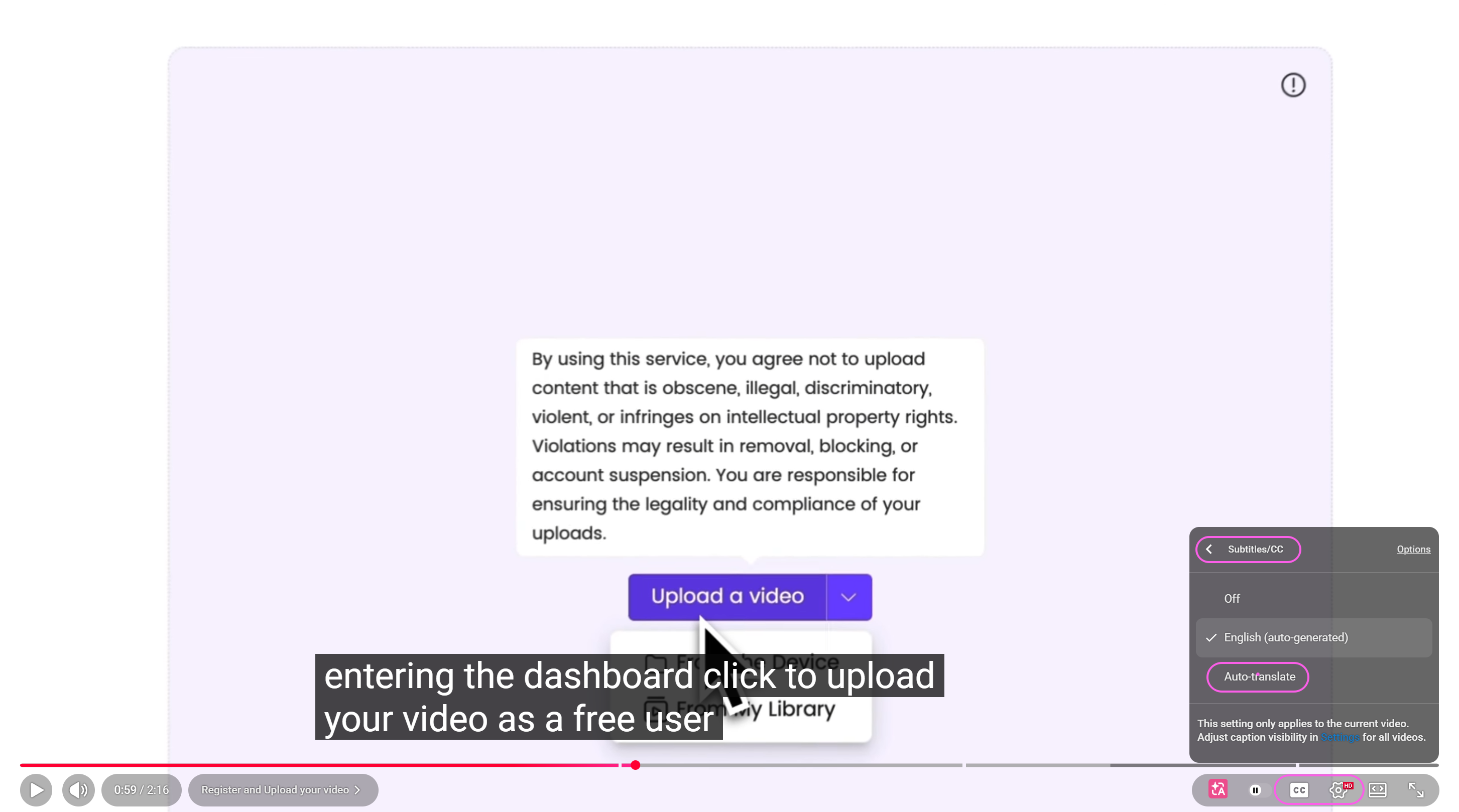 youtube auto translate cc
