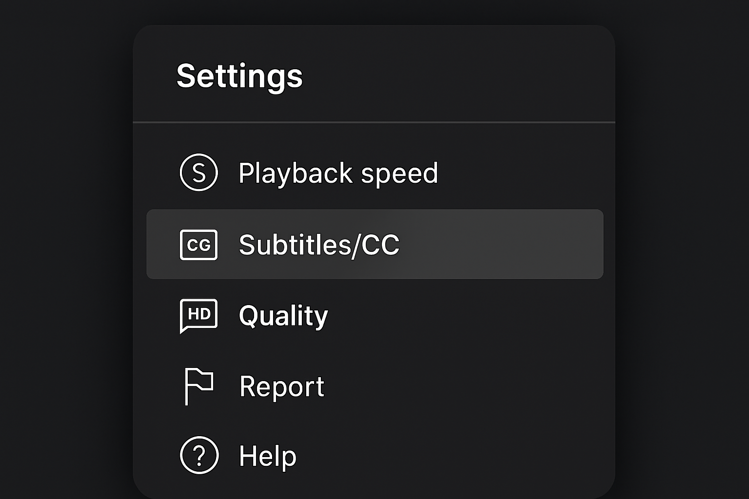 youtube setting