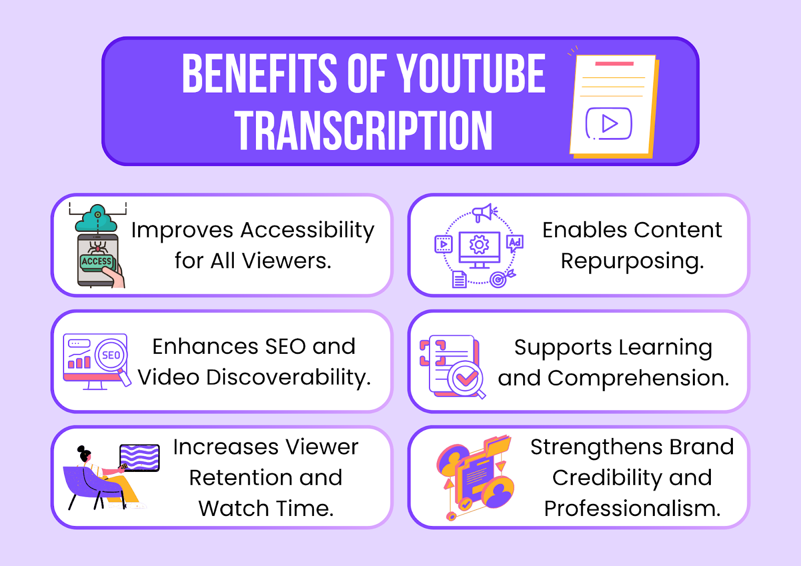 benefits of youtube transcription