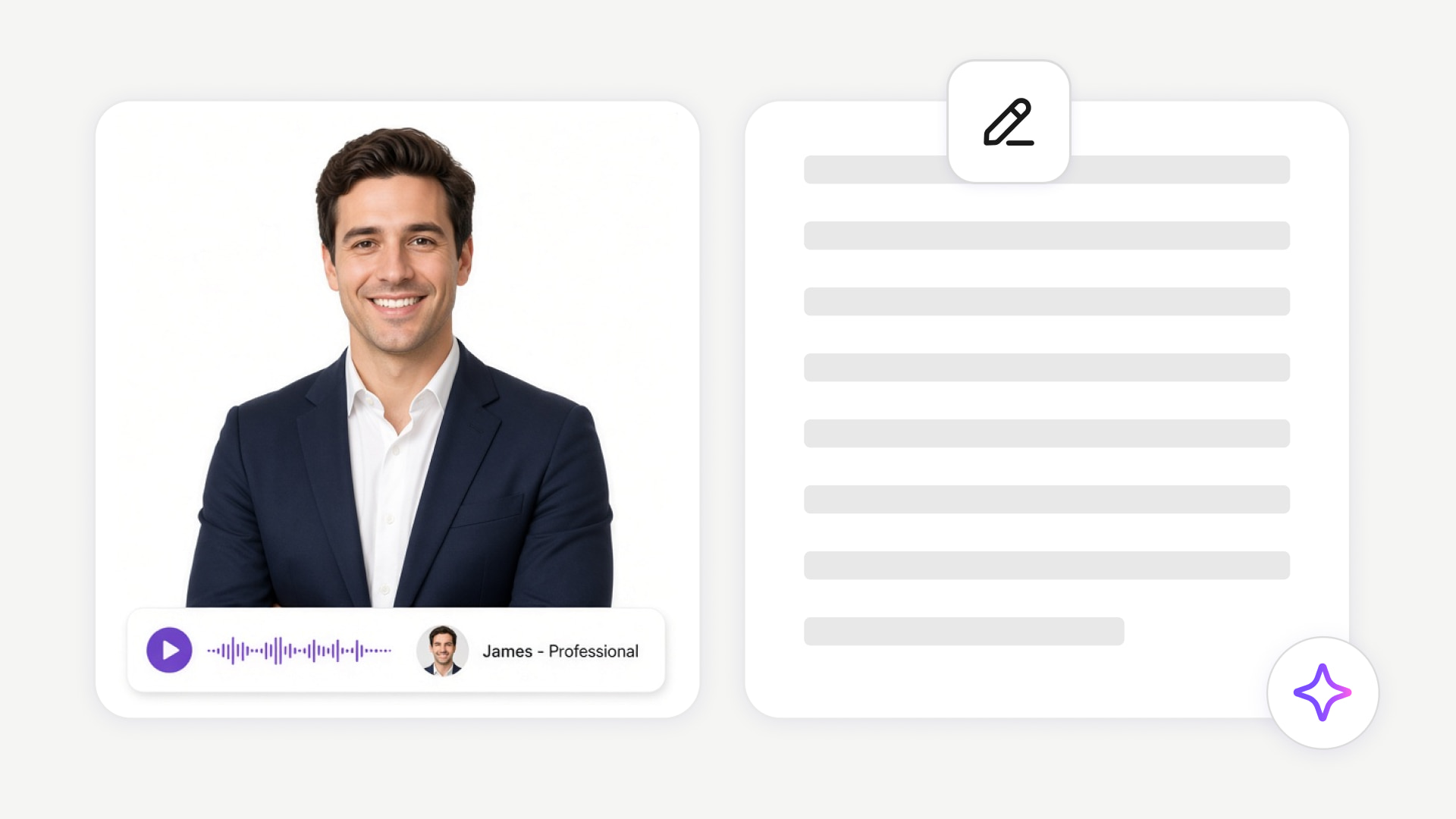 Generate AI voice narration from text for PPT video