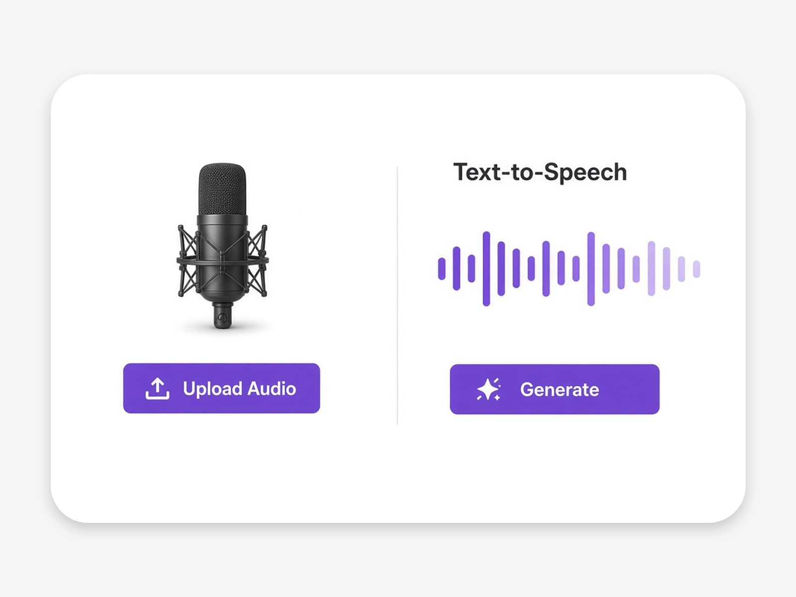 Choose uploaded audio or AI voice for PPT video