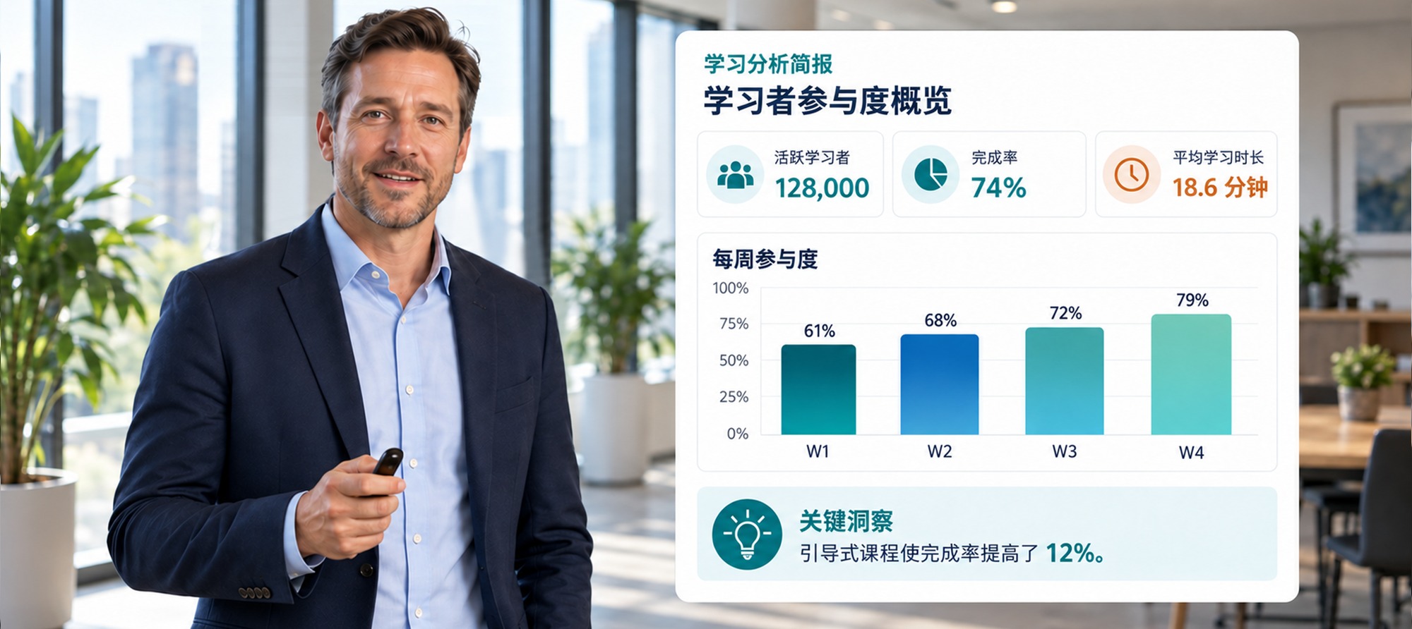 Same training video with Chinese on-screen text