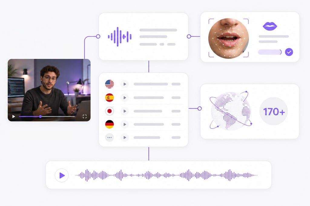 AI dubbing, lip sync, and multilingual subtitles in one workflow