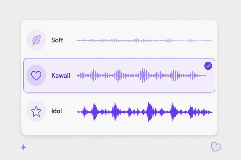 Voice changer anime girl Soft Kawaii Idol levels