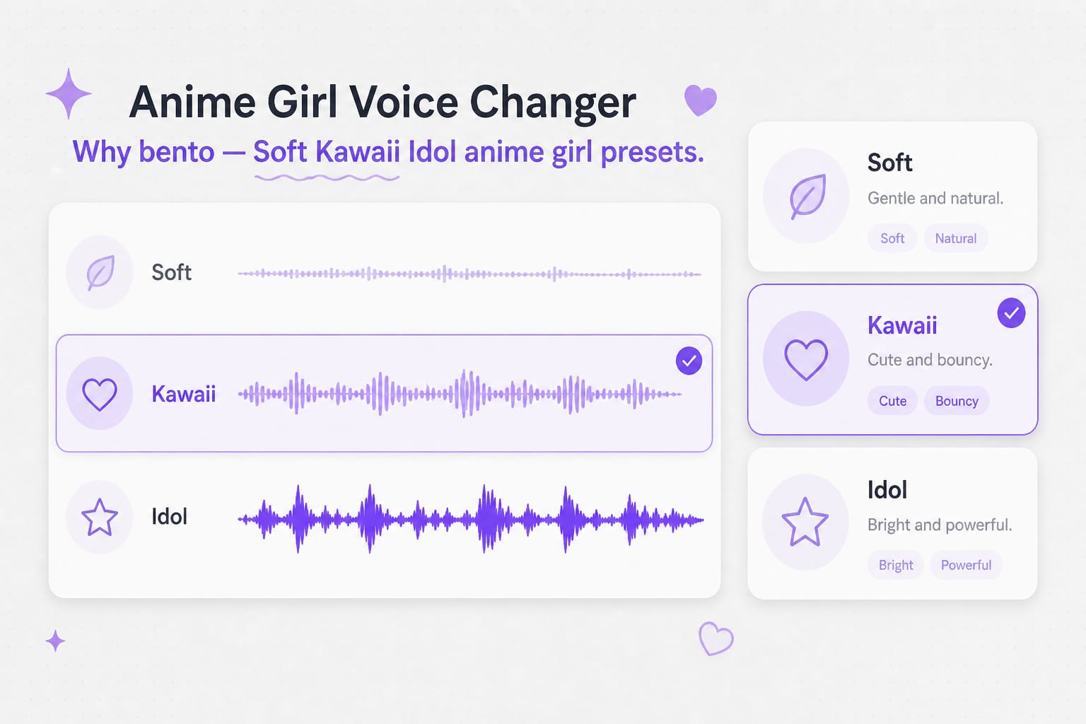 Voice changer anime girl record and preview workflow