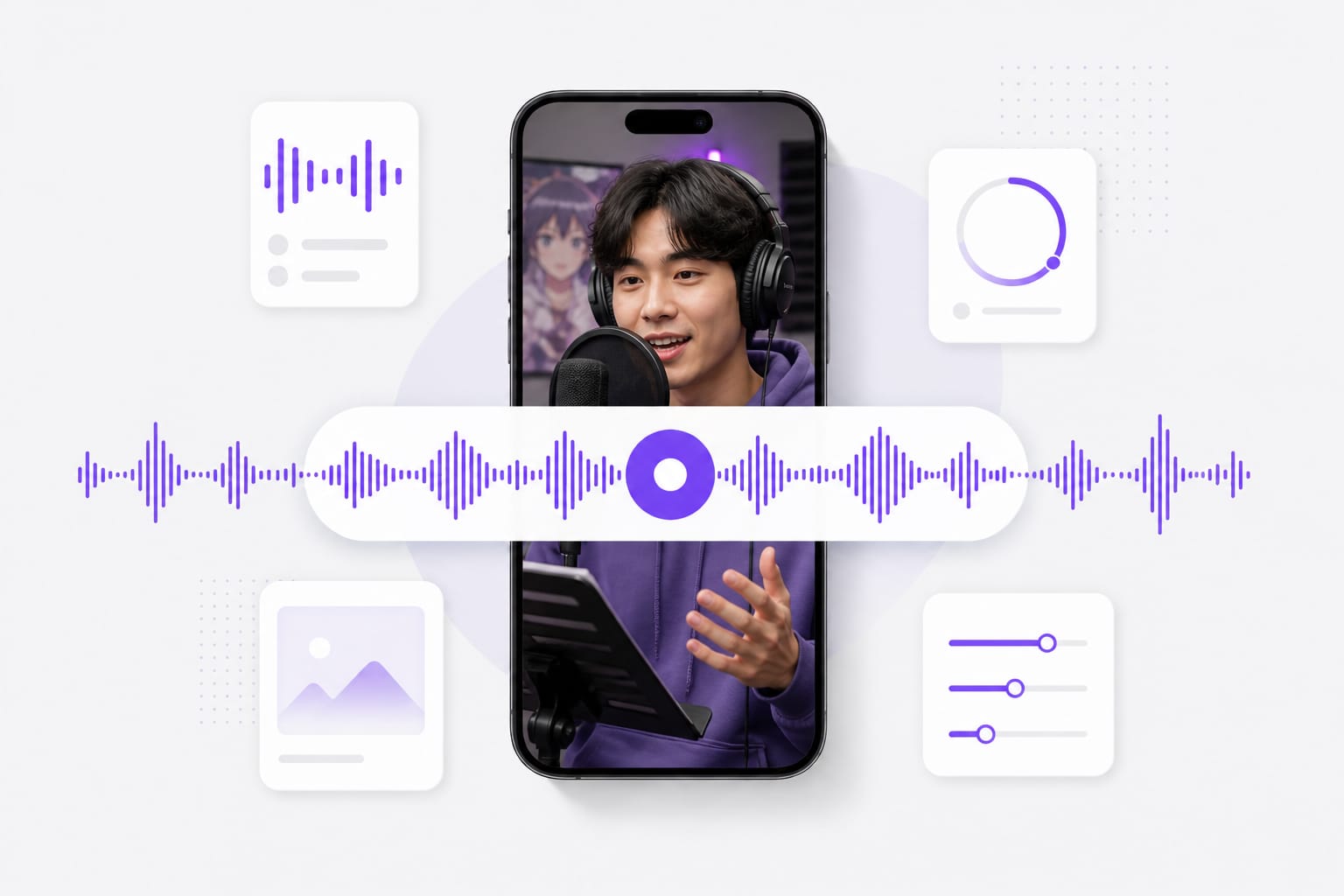 AI voice changer anime export MP3 WAV