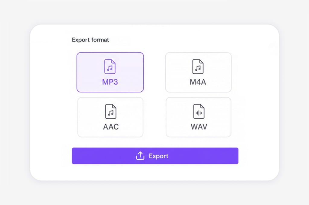Export trimmed audio file illustration