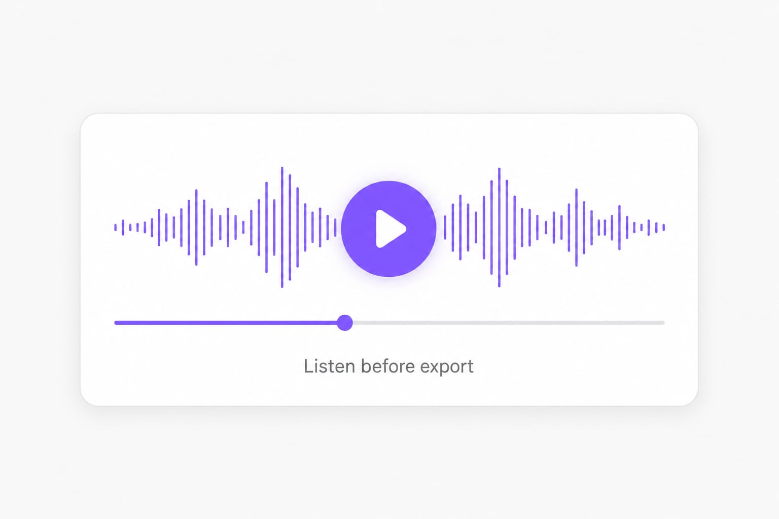 Preview trimmed audio before export