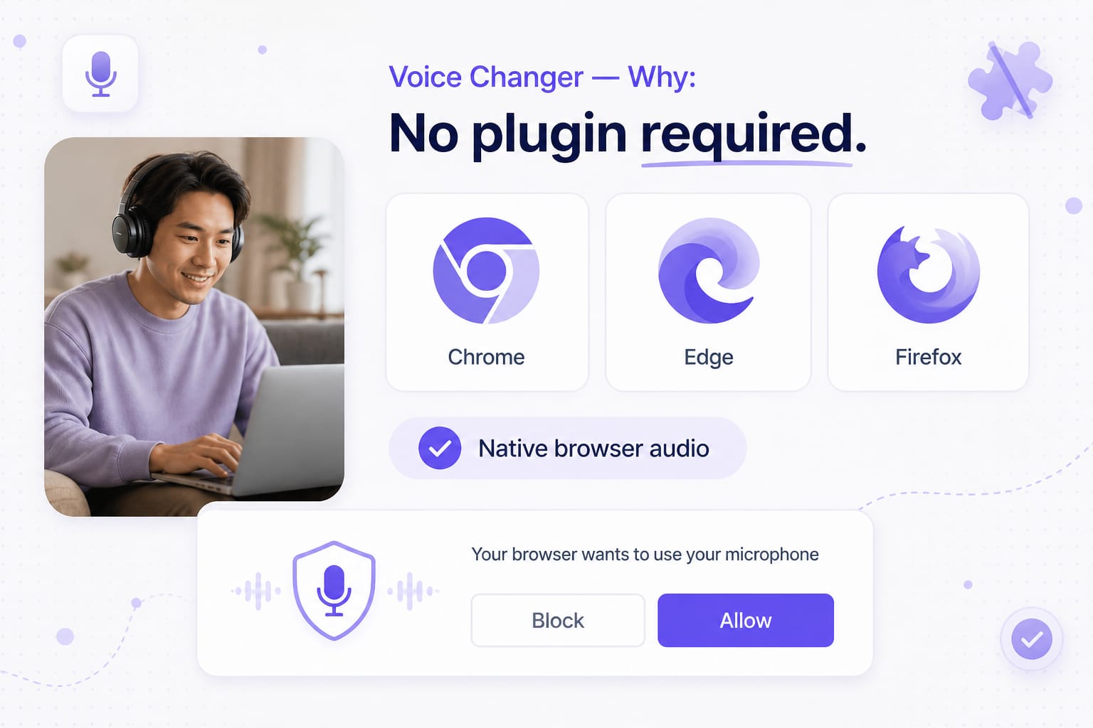 Cartoon Voice Changer online without plugins