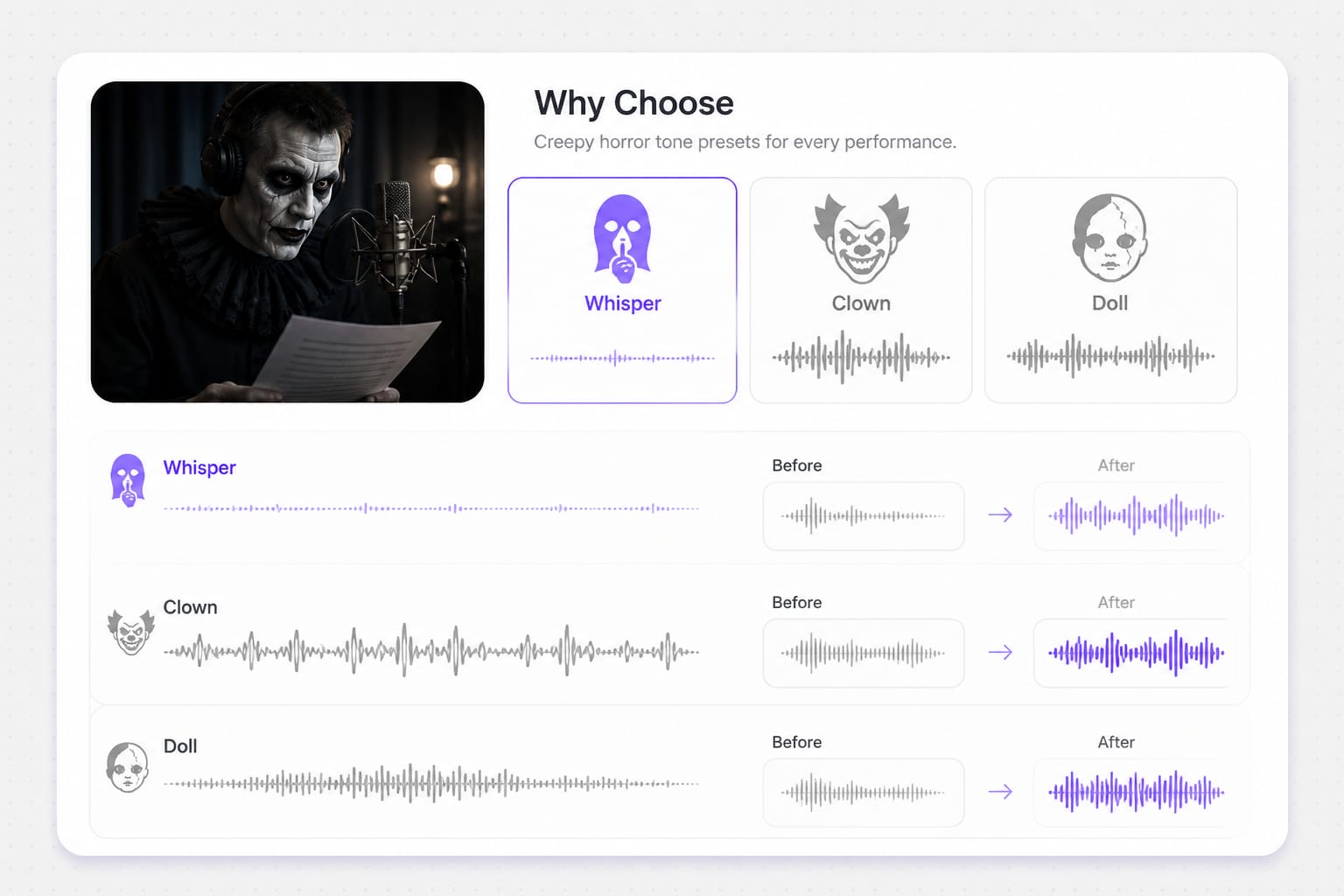 Creepy doll voice changer uncanny preset
