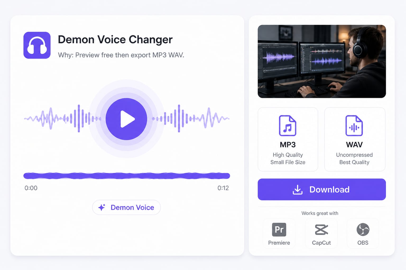 Demon king john doe voice changer King preset
