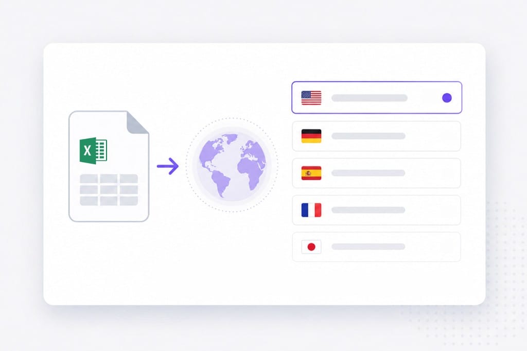 Choose languages for Excel spreadsheet translation