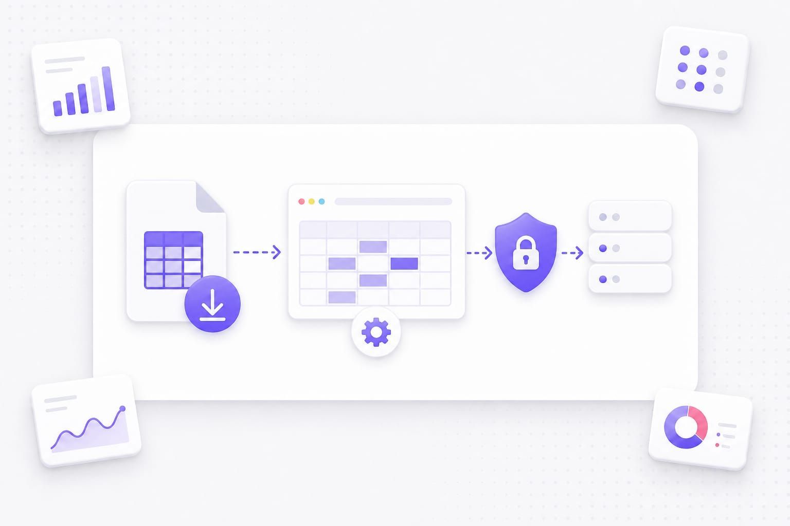 XLSX download with local parsing and secure API