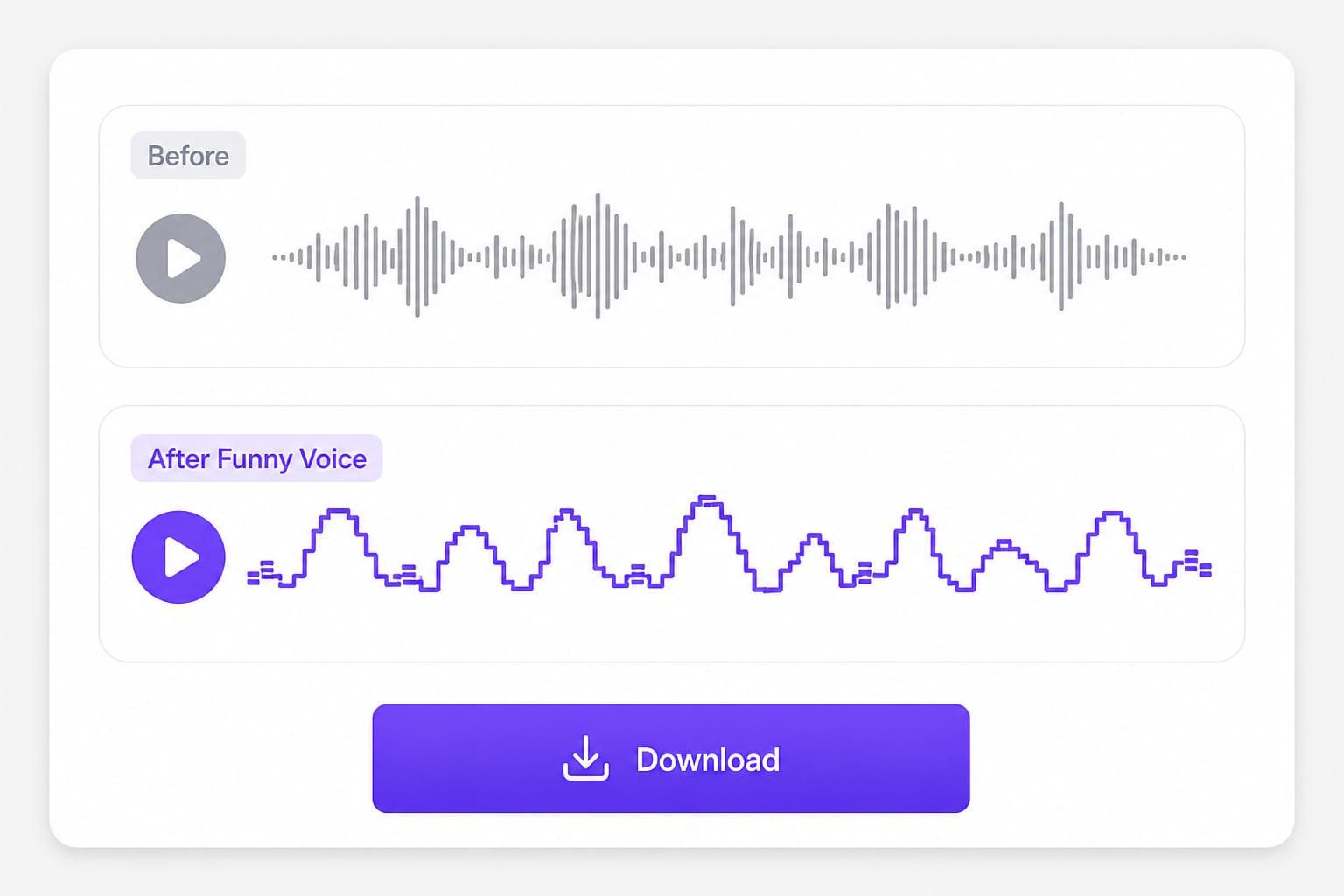 AI funny voice changer MP3 export for memes