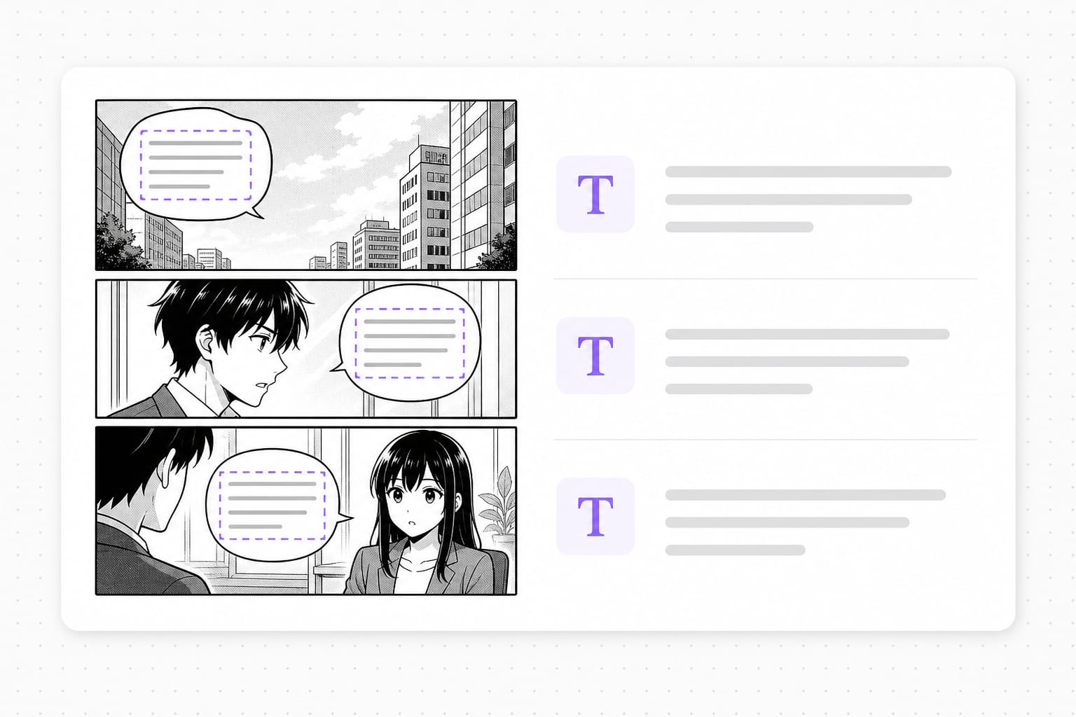 Manga translator OCR on speech bubbles before manga translation