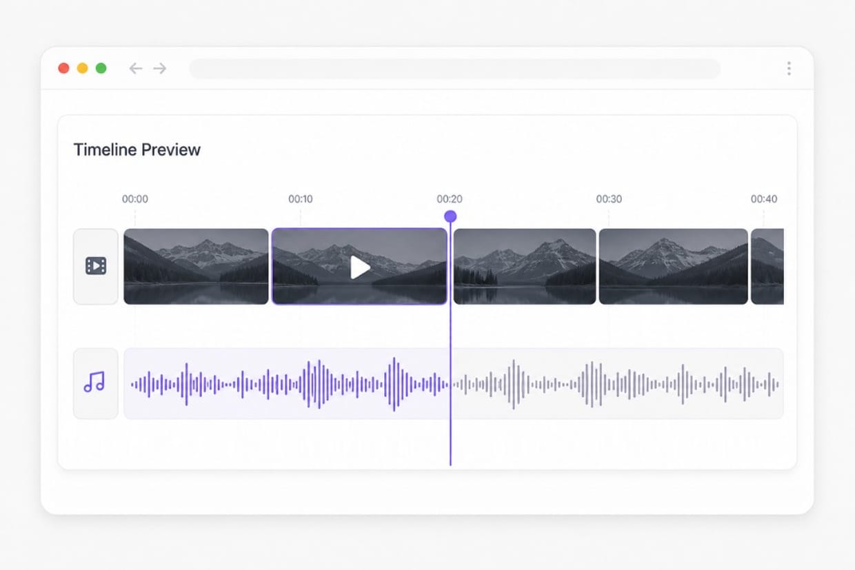 Merge narration and B-roll with separate tracks