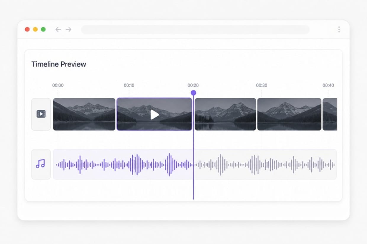 Preview merged media in the browser before download