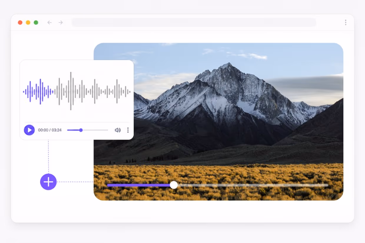Choose MP3, WAV, MP4, or WebM after merging media