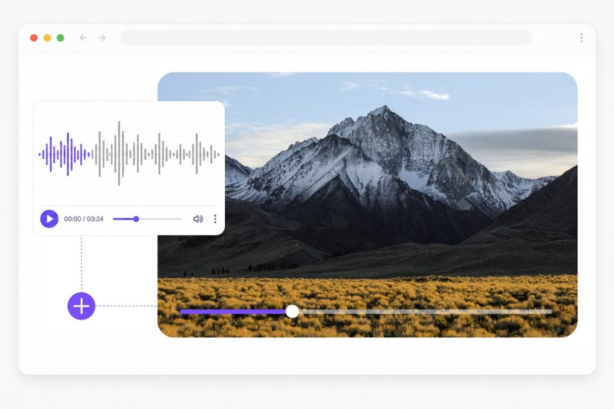 Choose MP3, WAV, MP4, or WebM after merging media