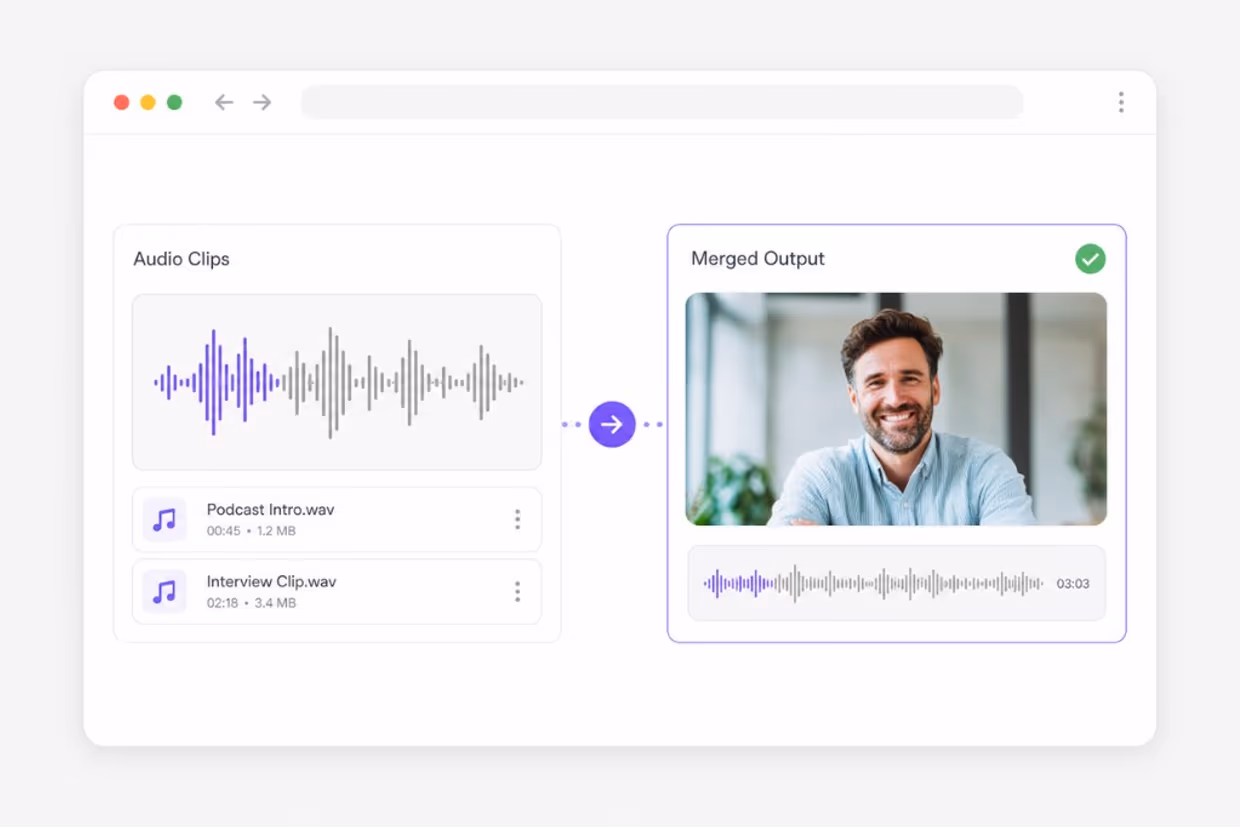 Media merger modes: pure audio, pure video, and separate tracks