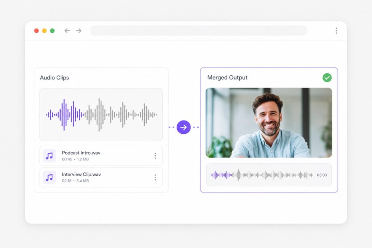 Media merger modes: pure audio, pure video, and separate tracks