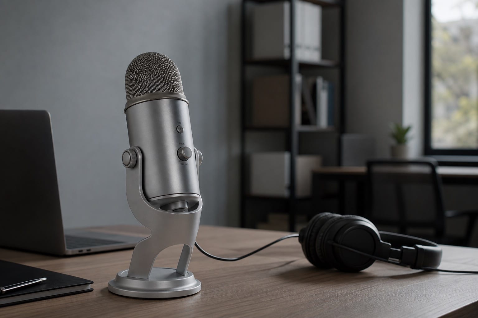 Headset mic recording with background hiss