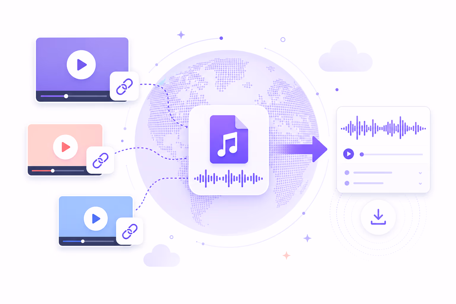 MP4 upload and online video link conversion illustration