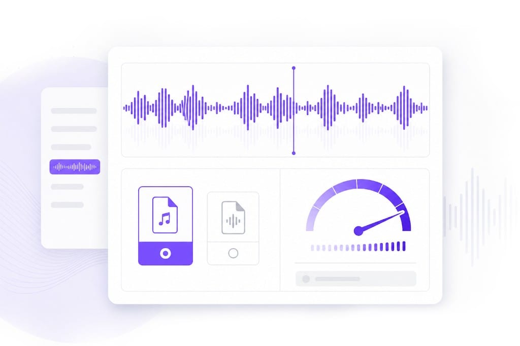High-quality MP3 and WAV export from MP4 illustration