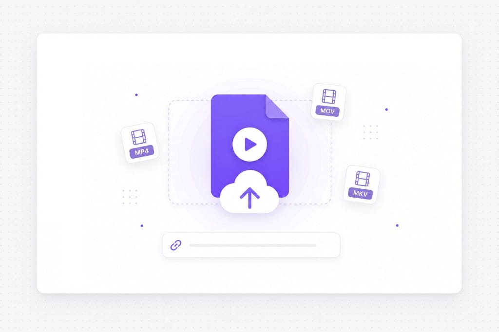 Upload video file for music removal