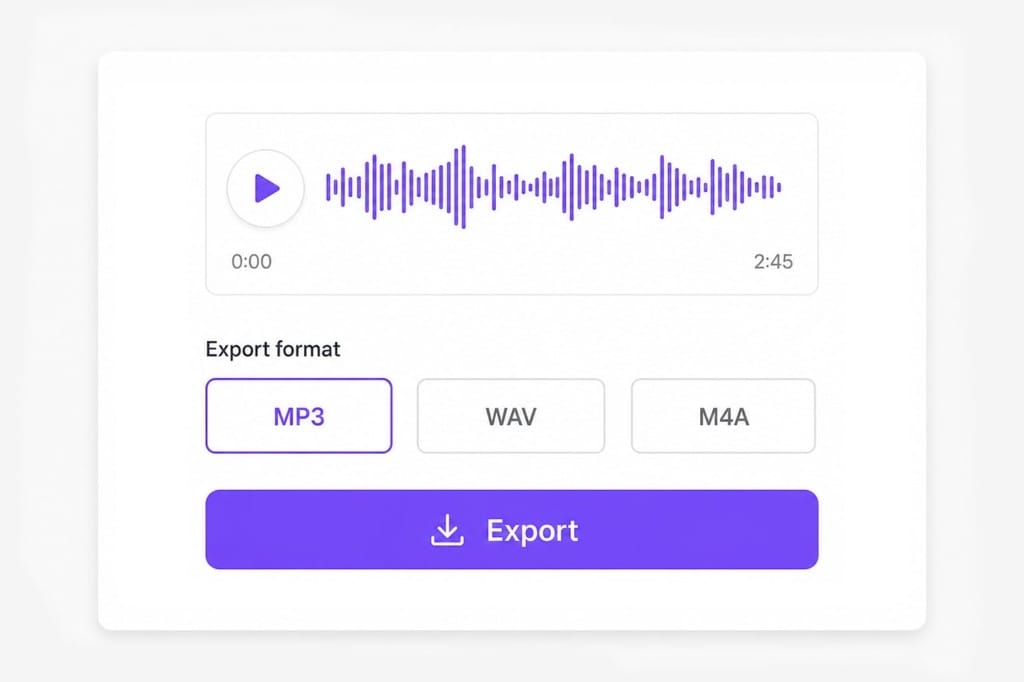 Export music at new tempo in MP3 or WAV illustration