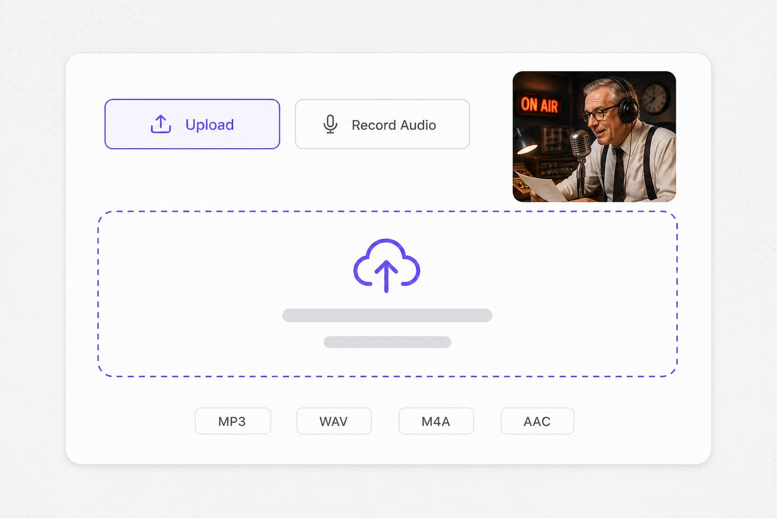 Broadcast-style recording for radio voice changer