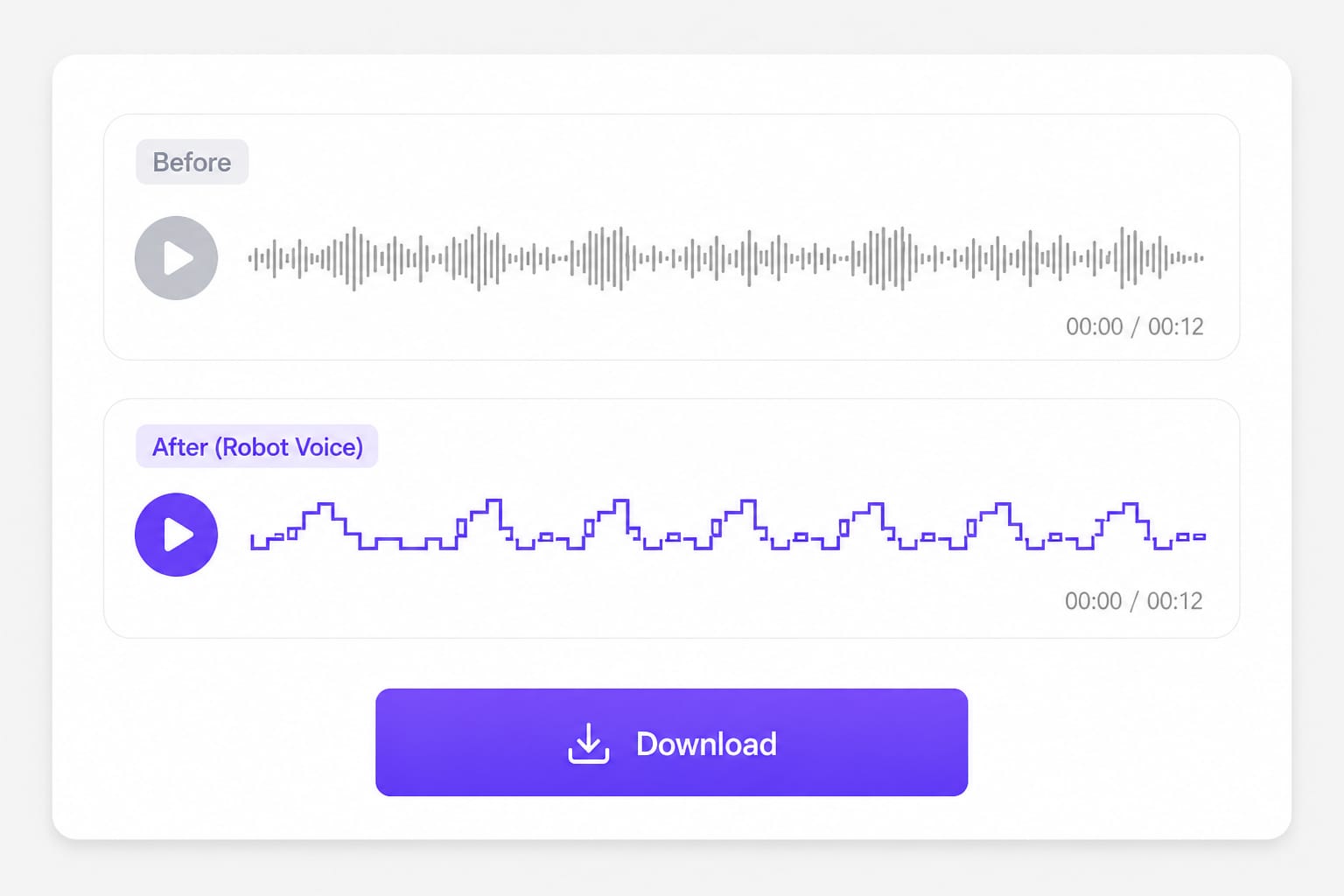 Voice changer robot voice export for sci-fi edit