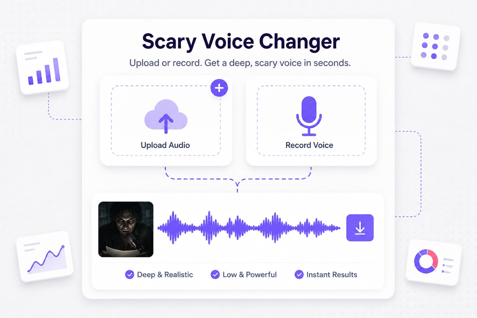 Deep scary voice changer Dark preset for suspense