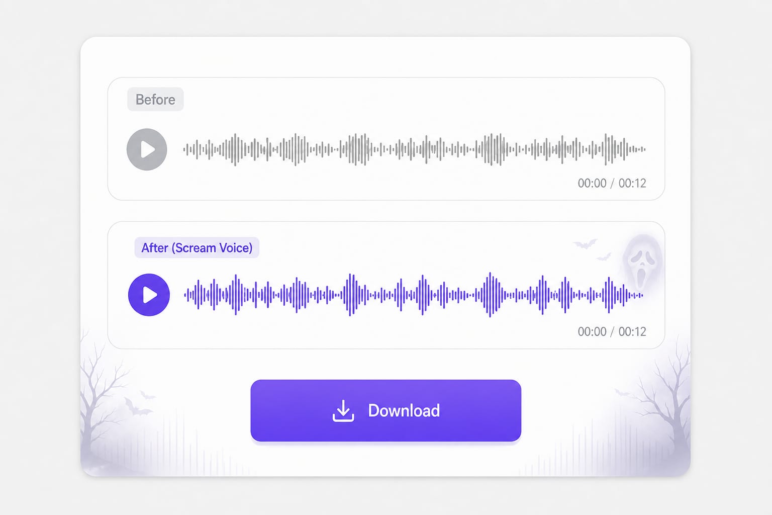 Download voice changer scream audio for video edit