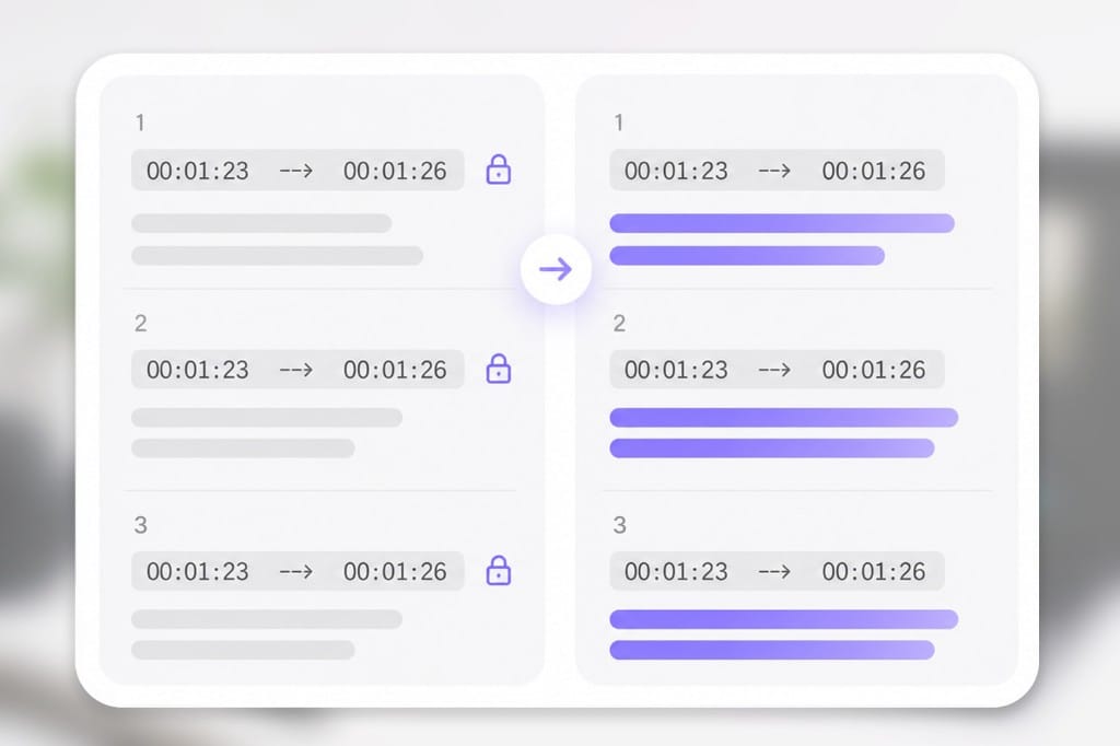 SRT timestamps preserved during subtitle translation
