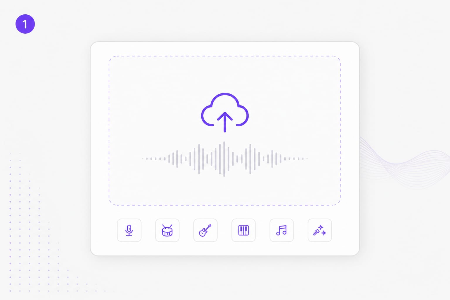 Step 1: upload dull or muffled audio for treble boost