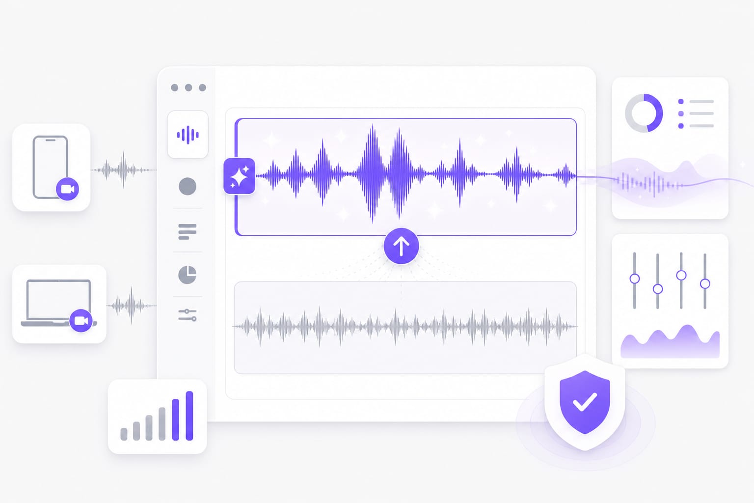 Dull video export brightened with treble booster UI