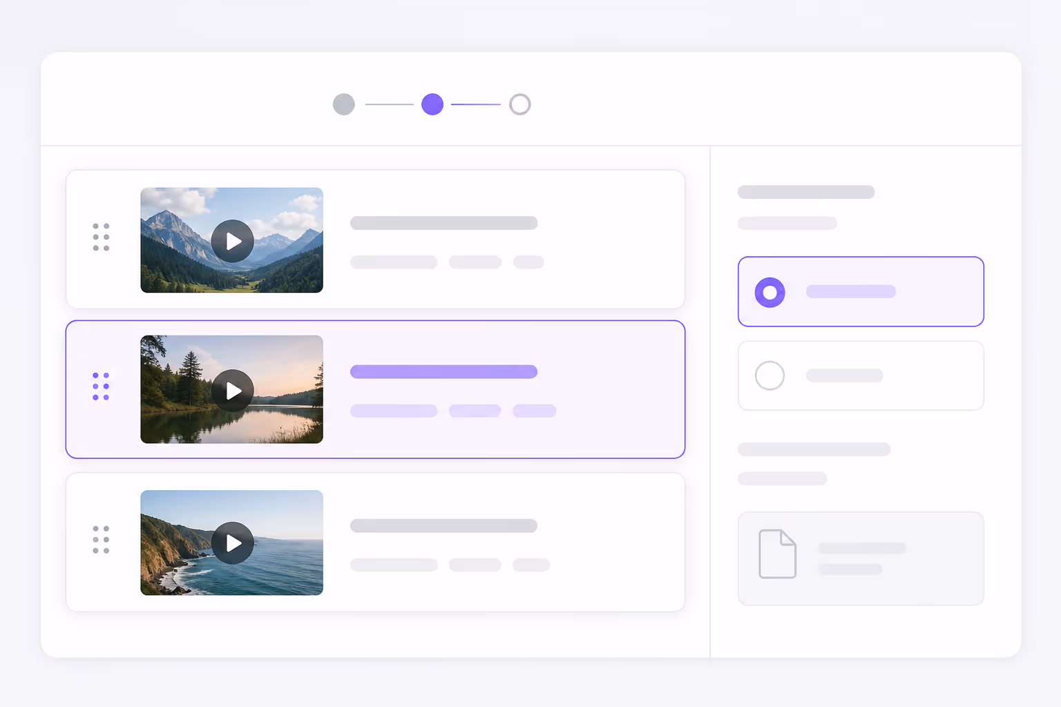 Reorder video clips and choose MP4 or WebM export