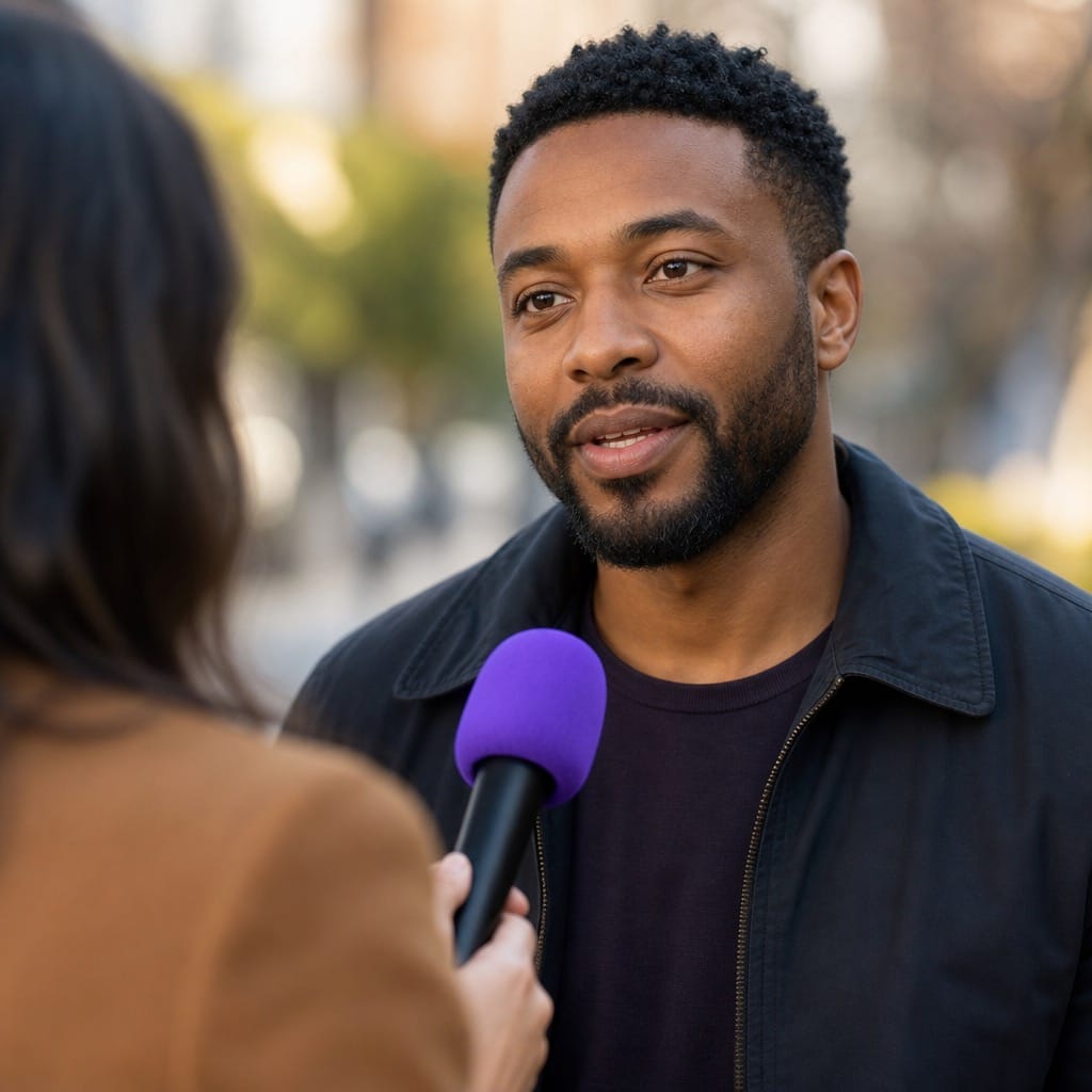 Interview dialogue after voice enhancement