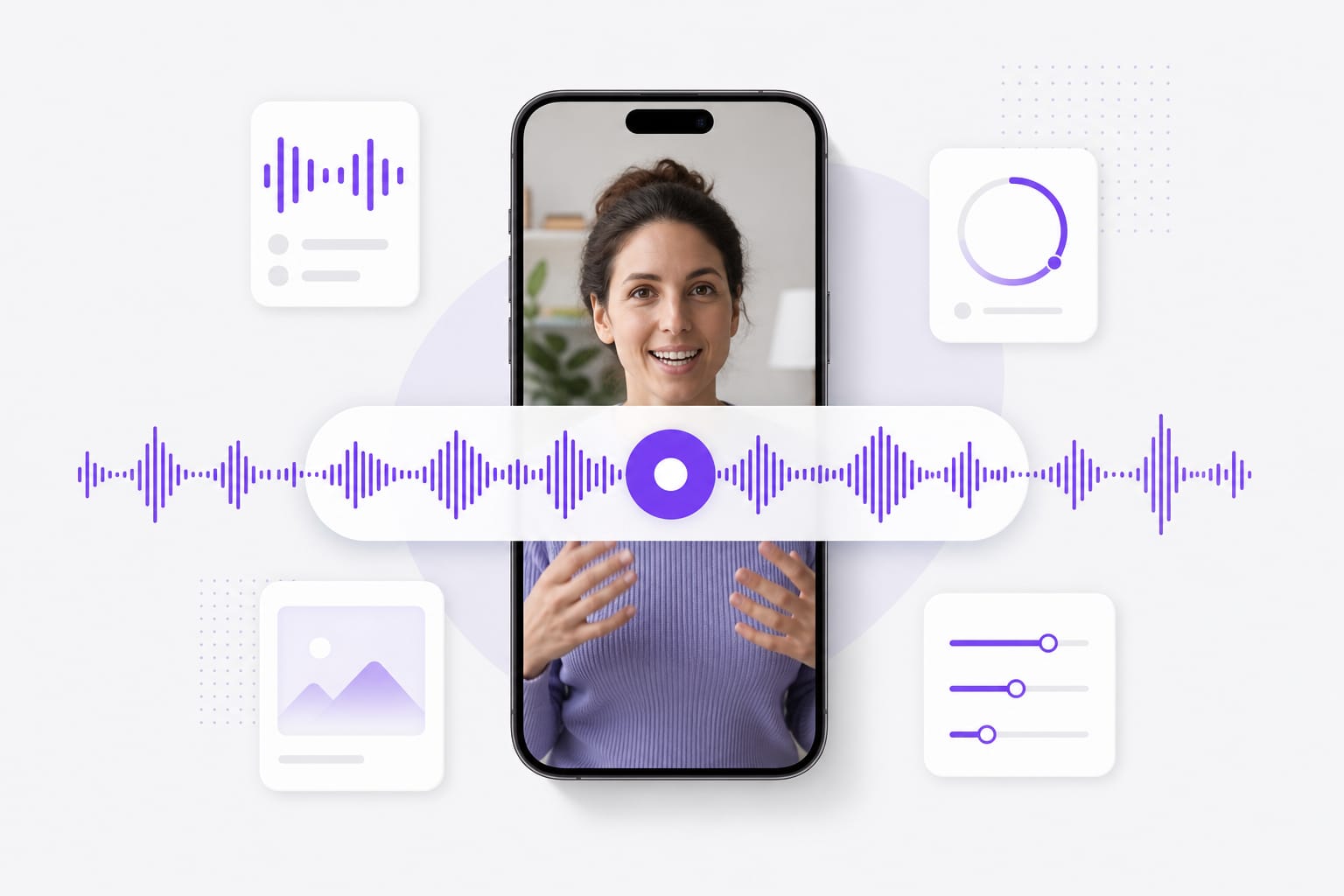 Short-form video with enhanced voiceover