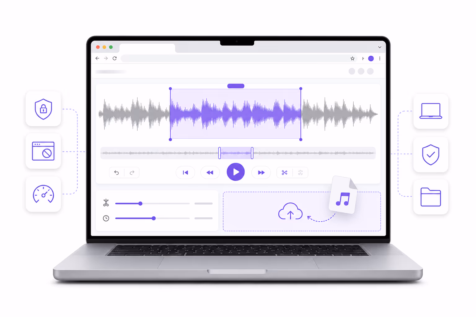 Browser-based WAV cutter with no desktop install required illustration