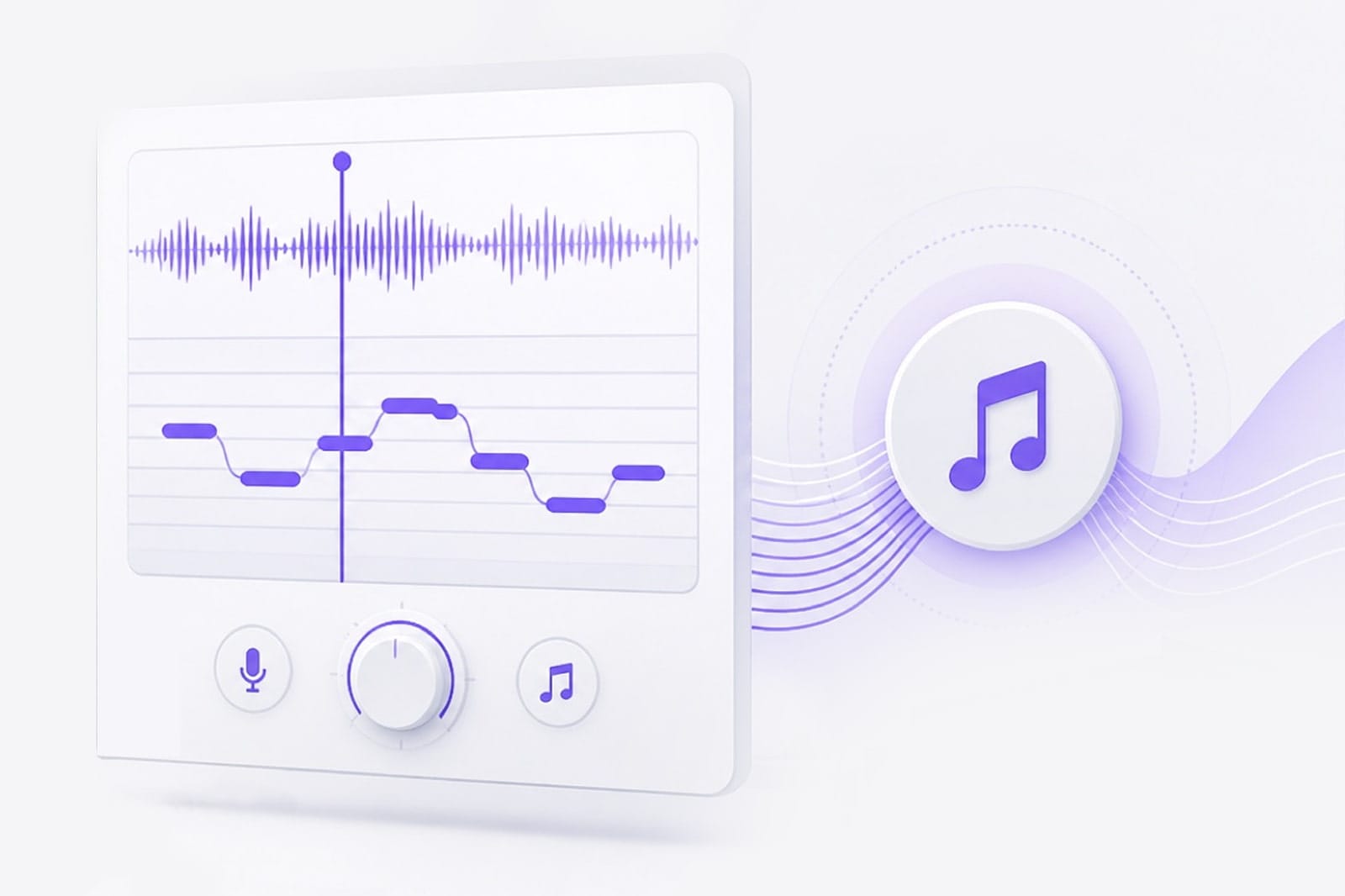 Pitch shift YouTube voice and music clips illustration