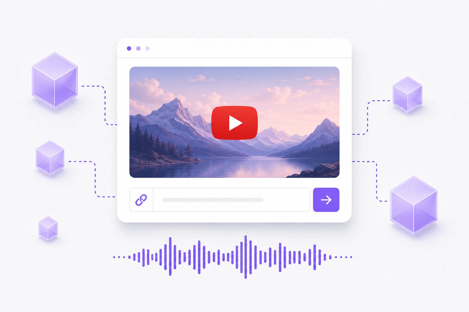 YouTube URL import feeding a vocal removal workflow