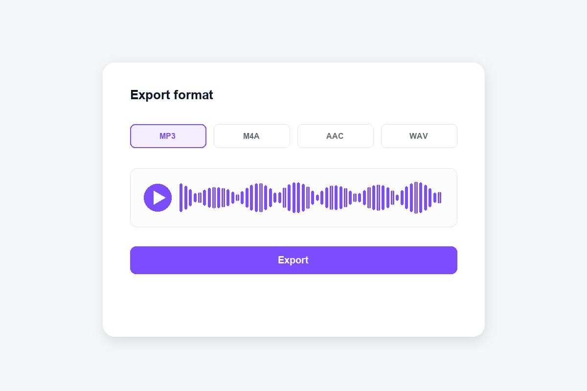 Export volume-adjusted YouTube audio illustration